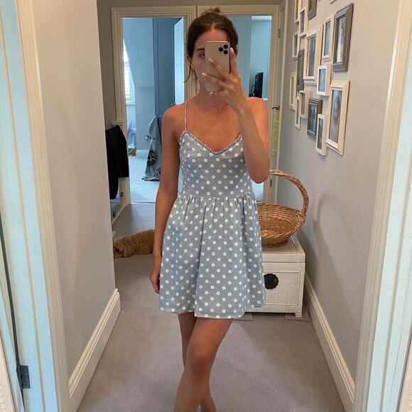 ZARA Linen Babydoll Dress Size Large - Picture 1 of 1